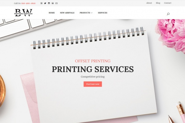 Web design for printing company